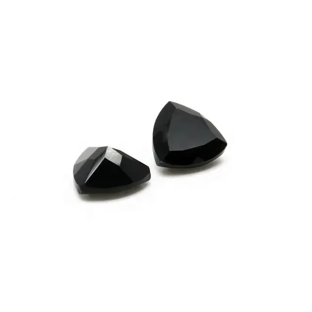 4mm Natural Black Onyx Faceted Trillion Cut Top Quality Semi Precious Loose Gemstones At Sale For Jewelry Making Shop Online Now