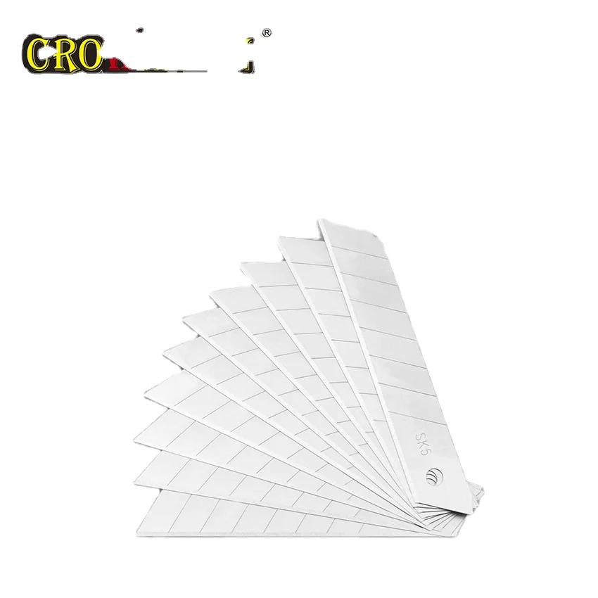 CROWNMAN Hand Cutting Tools 10pcs 18x100mm SK5 Sharp and easily broken Utility Knife Replaceable blades