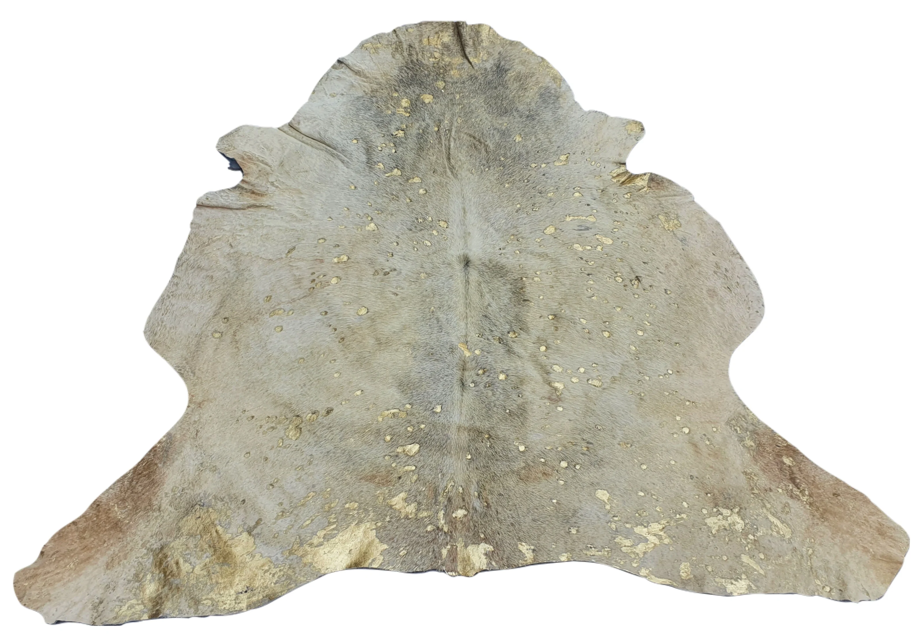 High Quality Trendy Natural Cream/Silver Color Genuine Leather Hair-on Cowhide Cow Skin Rug For Modern Indoor/Outdoor Decoration