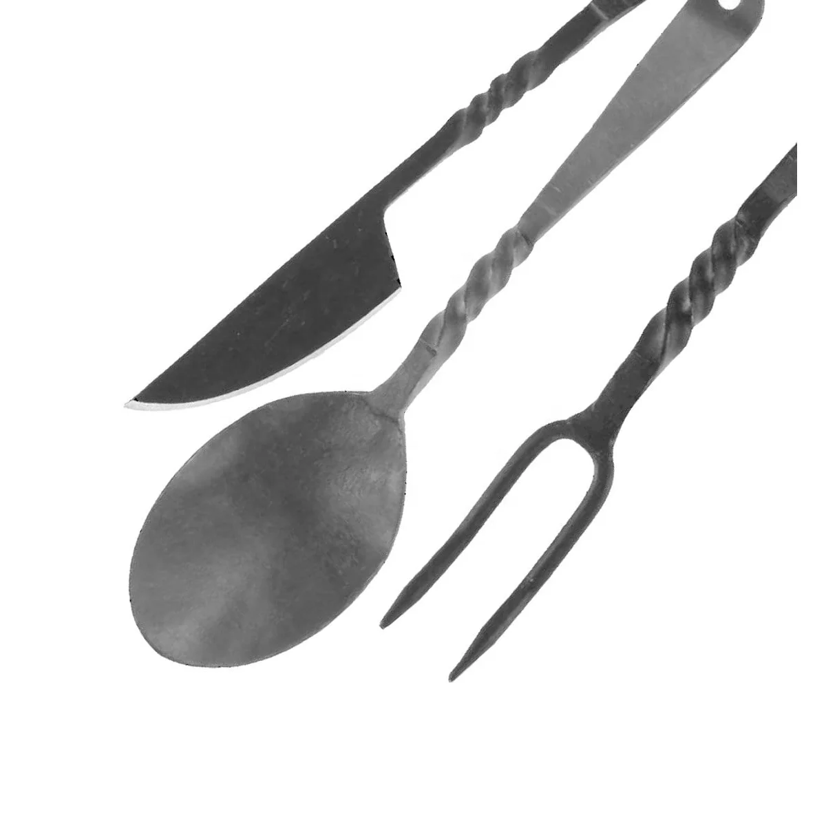  Набор ножей и ложек кованые инструменты в средневековом стиле подставка для еды вилка ложка