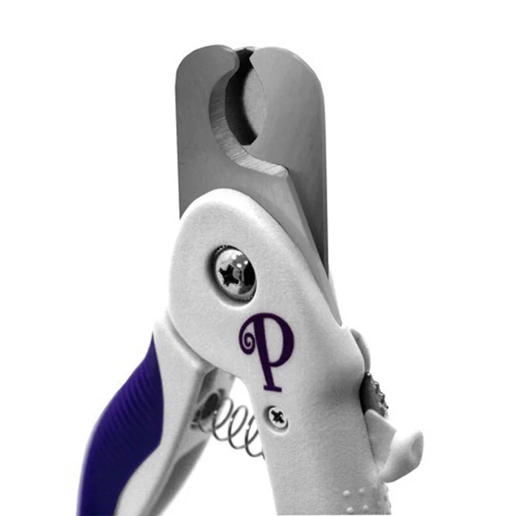 Dog Nail White Purple Clipper with Safety Guard for Pet Care