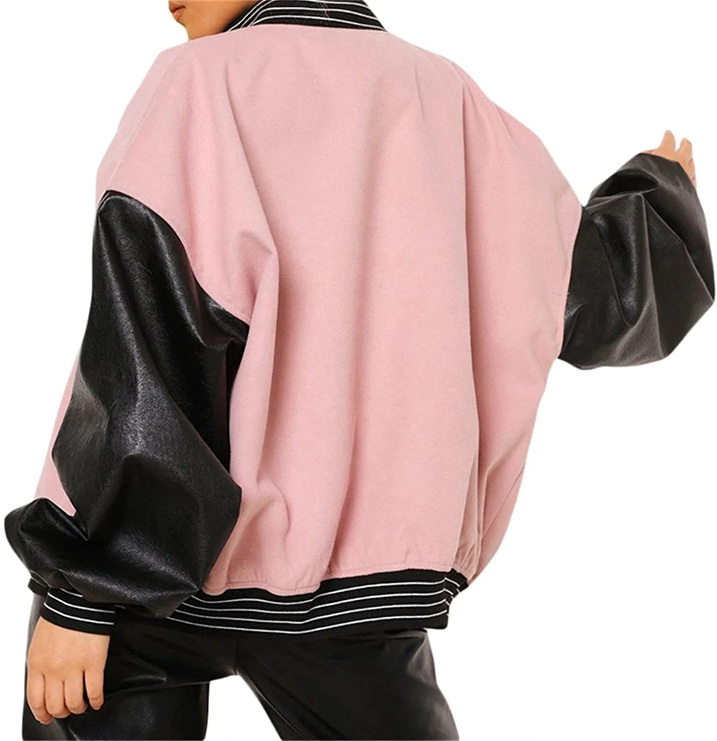 Женская розовая и белая бейсбольная форма новинка на весну осень куртки для женщин свободная верхняя одежда куртка ярких прогулок