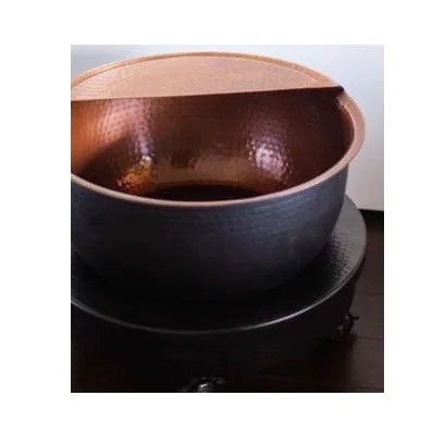 Миска для спа подставка ног металлическая миска из чистой меди с деревянной чашей-тележкой медная чаша педикюра