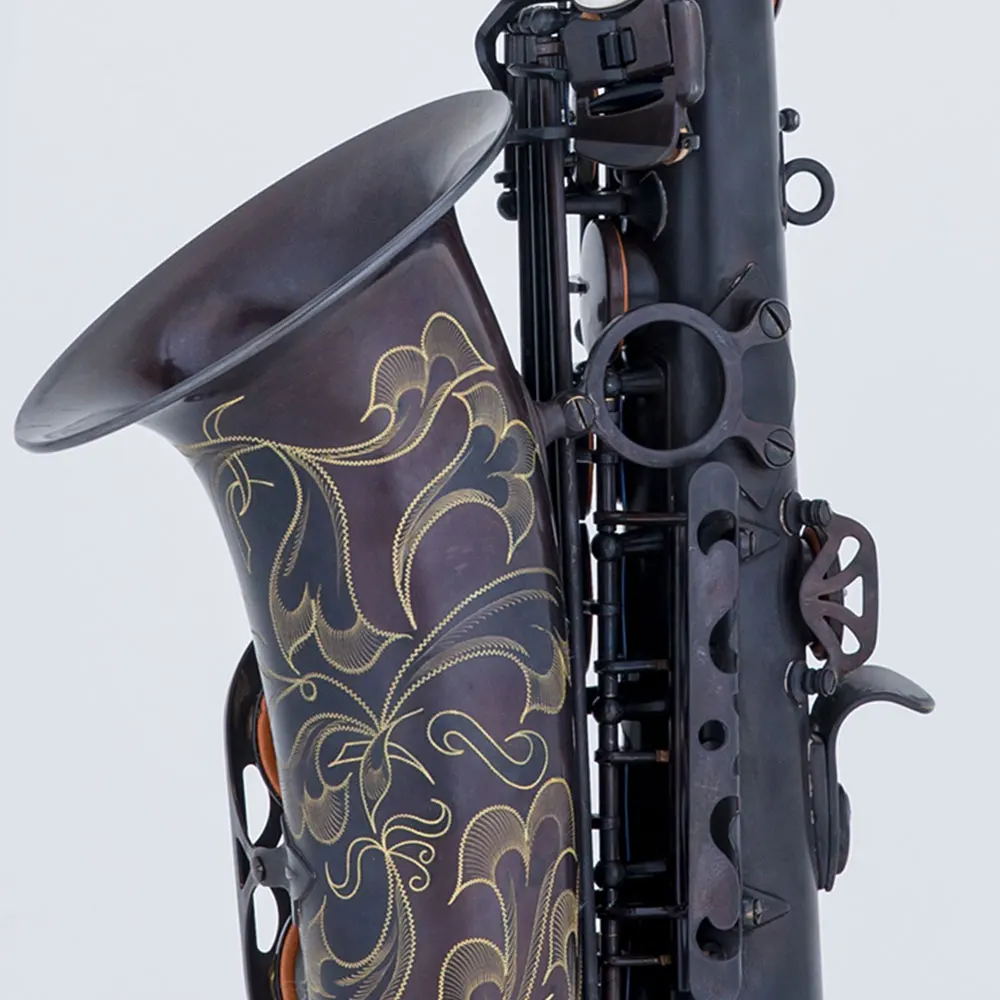 Taiwan Black Alto Saxophone Big Bell Saxophone