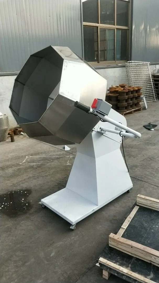 Fully Automatic Drum Potato Chips Snack Seasoning Machine/Octagonal  Fried Food Peanut Flavoring Coating Machine HJ-CM028
