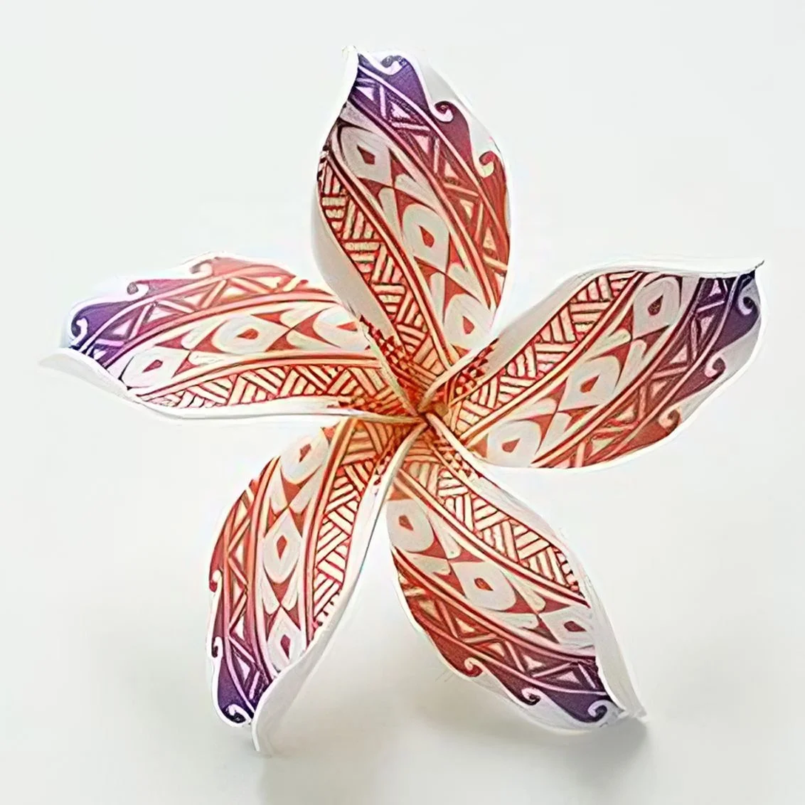 Premium Handmade Plastic Hairgrip Accessory Stylish Fashionable Plumeria Frangipani Foam Flower Hair Clips Pack 100 Pieces