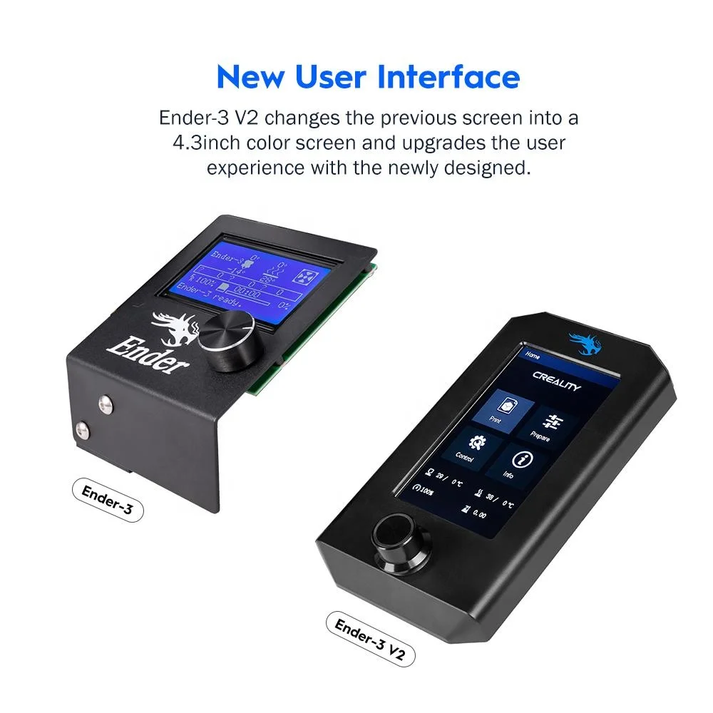 Creality 1.75mm PLA Filament House Use DIY Desktop 3D Printer with Exquisite Bullet Design Hotend Kit Ender-3 V2