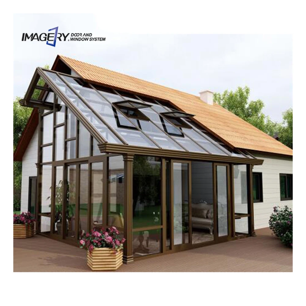 House window glass design prefab sun porch patio screen enclosure for home garden design balcony aluminum windows fram sunroom