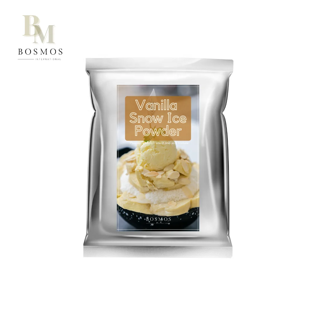 Bosmos_ Vanilla Snow Ice Powder 1kg- Best Taiwan Bubble Tea Supplier, Vanilla Snowflake Powder