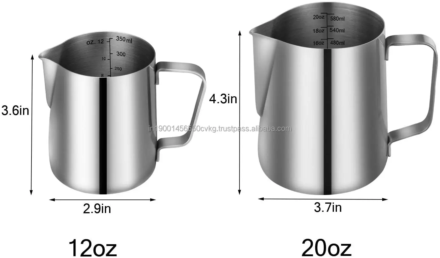 Steaming Pitchers Milk Frothing Pitcher  Stainless Steel Milk Coffee Cappuccino Latte Art  Milk Jug mug