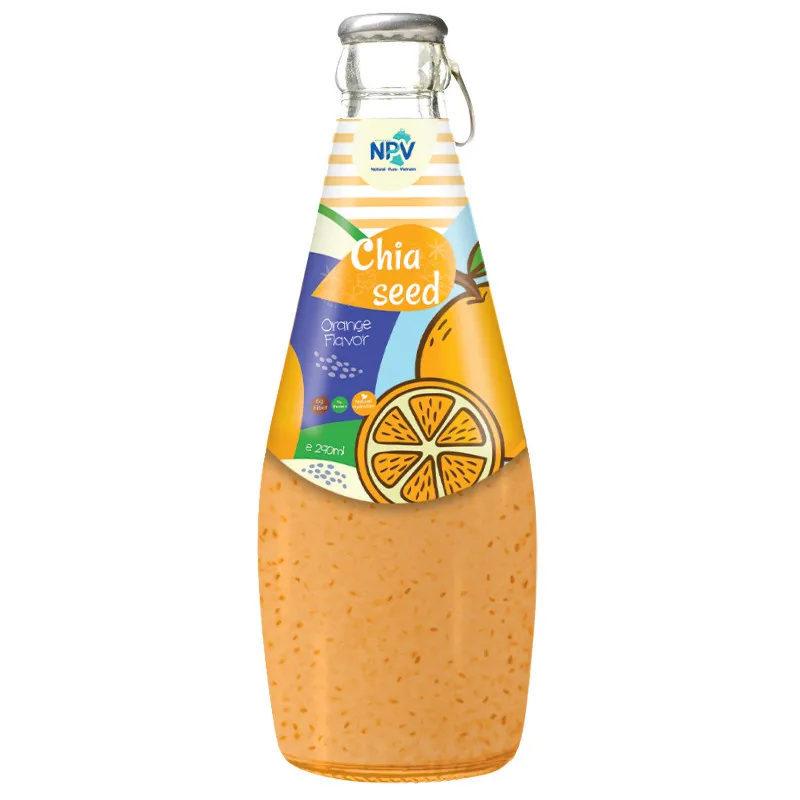 Vietnam Supplier 290ml Glass Bottle Chia Seed Drink With Fresh Strawberry Flavor - HALAL ISO Certification And Reasonable Price