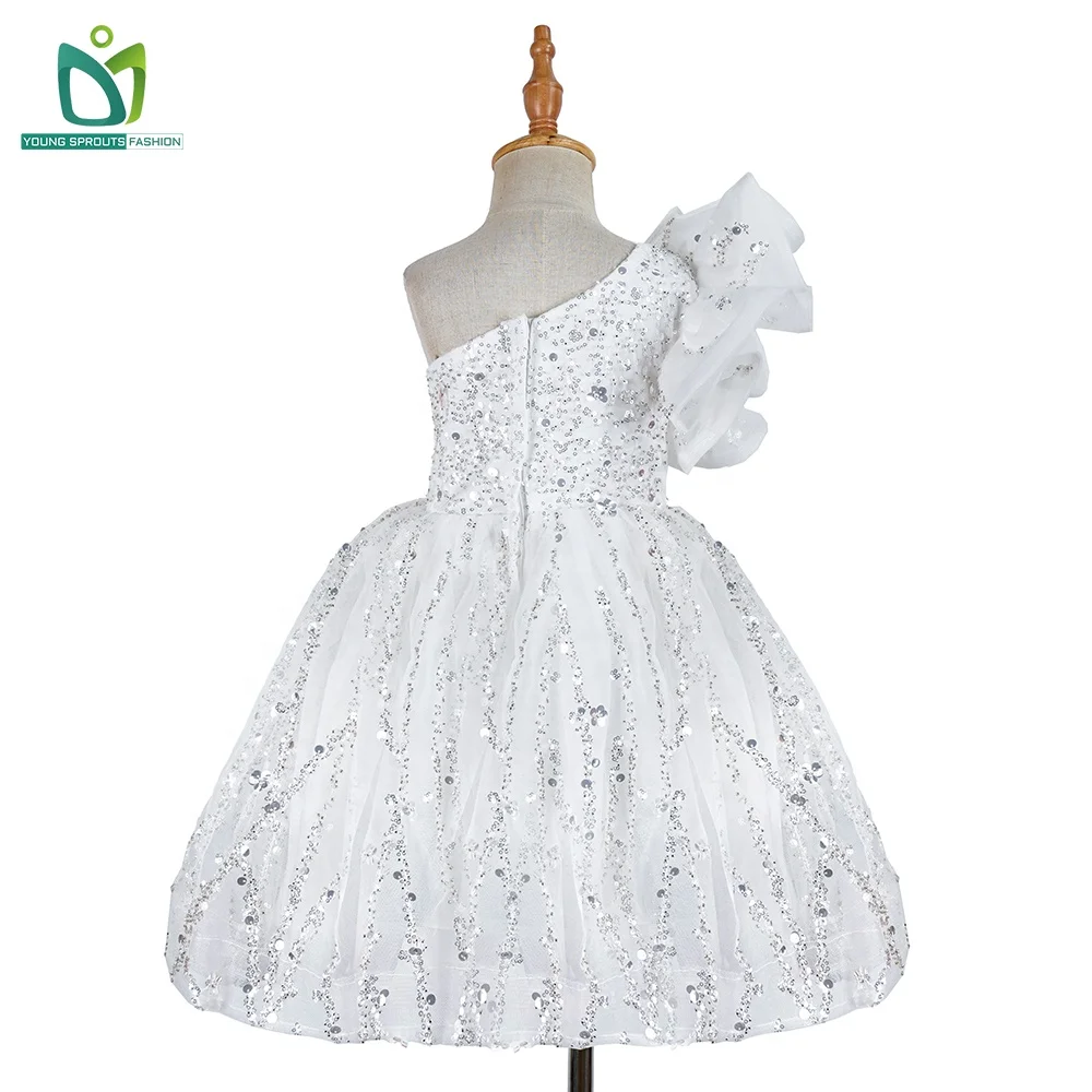 Flower Smocked New Girl Kids Dress For Girls White Party Dresses