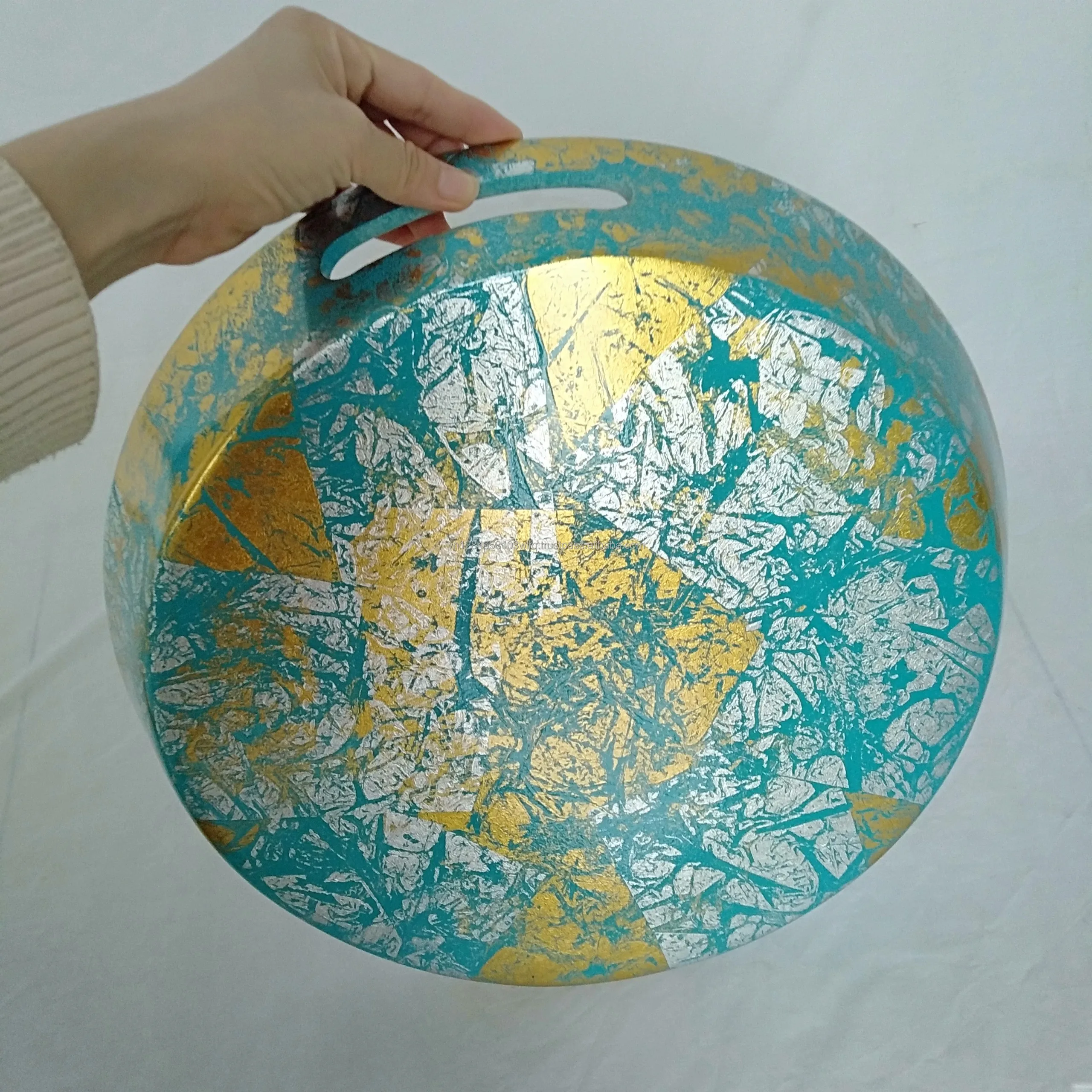 Мозаичный бамбуковый сервировочный поднос для яиц с ручками-ручная работа красочный кухни ресторана украшение дома OEM ODM