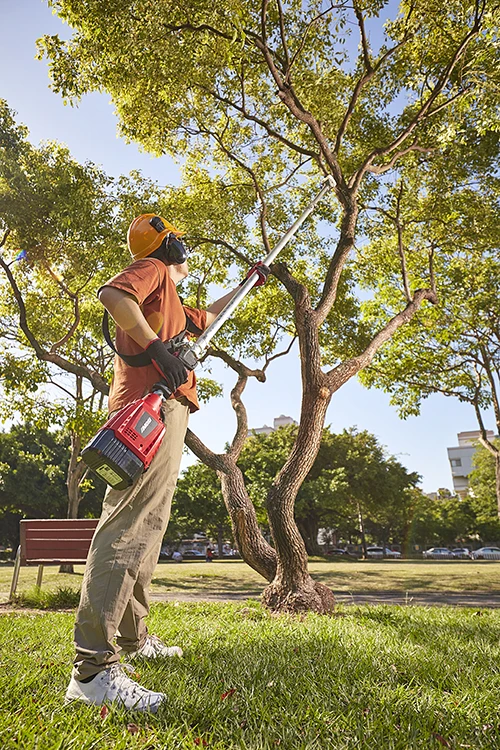 4.2 meter tree limbs tractor mounted long reach pole electric telescopic outdoor electric pole chain saw