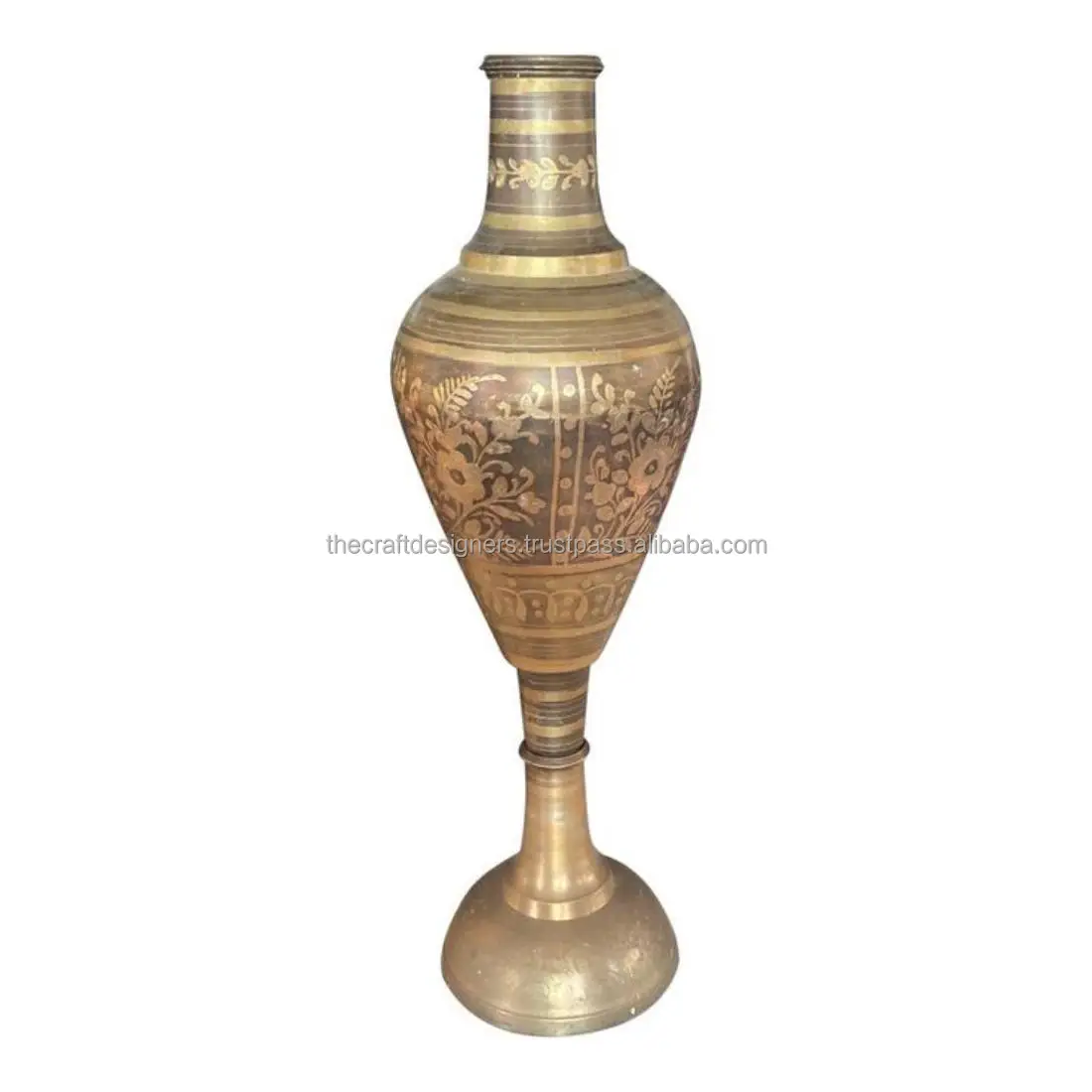 Best Design Elegant Gold Flower Vase For Living Room Home Decorative Brass Vase Large Aluminium Flower Pot For Home Decoration