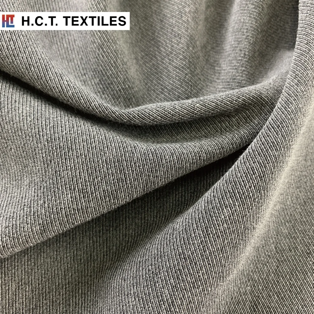 Бамбук Рециркулированные поли натуральный Антибактериальный скраб ткань 205g 4 way Stretch саржа кавалерии