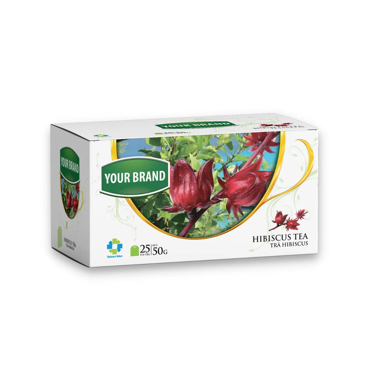 Premium export quality hibiscus tea packing bag tea healthy wholesale customized packaging style round bag flower tea bag