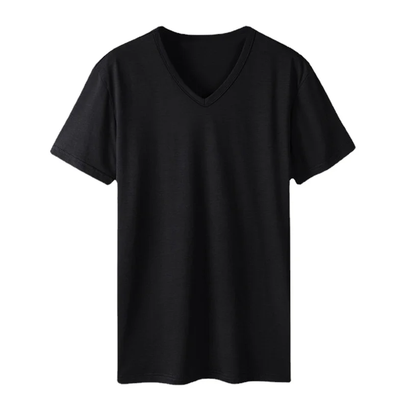 Best Quality New Design Punk Button V-neck Print T Shirt for Men cheap price Vintage Short Sleeve Top T Shirt Men