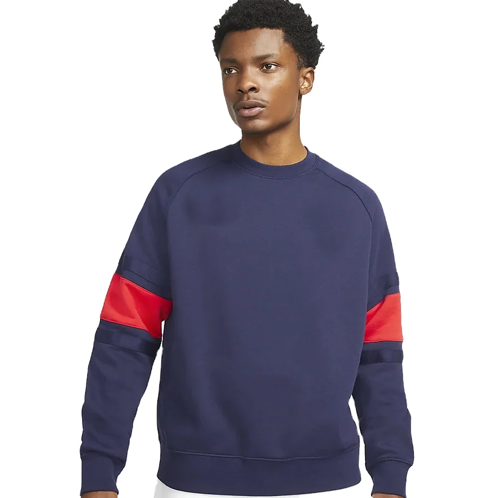 Men Custom Fleece Simple Blank Sweatshirt Premium High Quality Jumper Best Selling Ribbed Cuffs and Hem Hot Pullover Sweatshirt