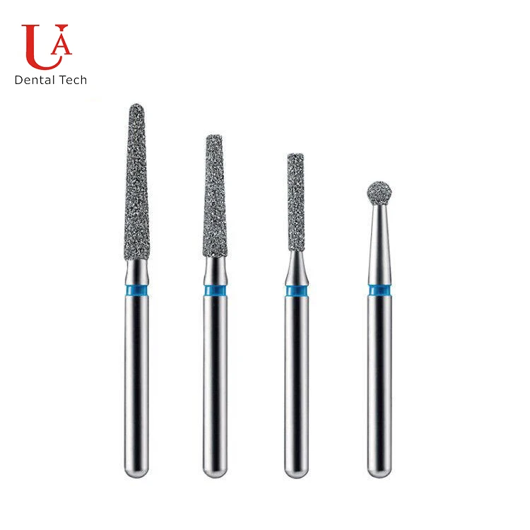 Economical Friction Handle RS Rounded Shoulder Shape 1.6mm FG Diamond Coated Dental Bur