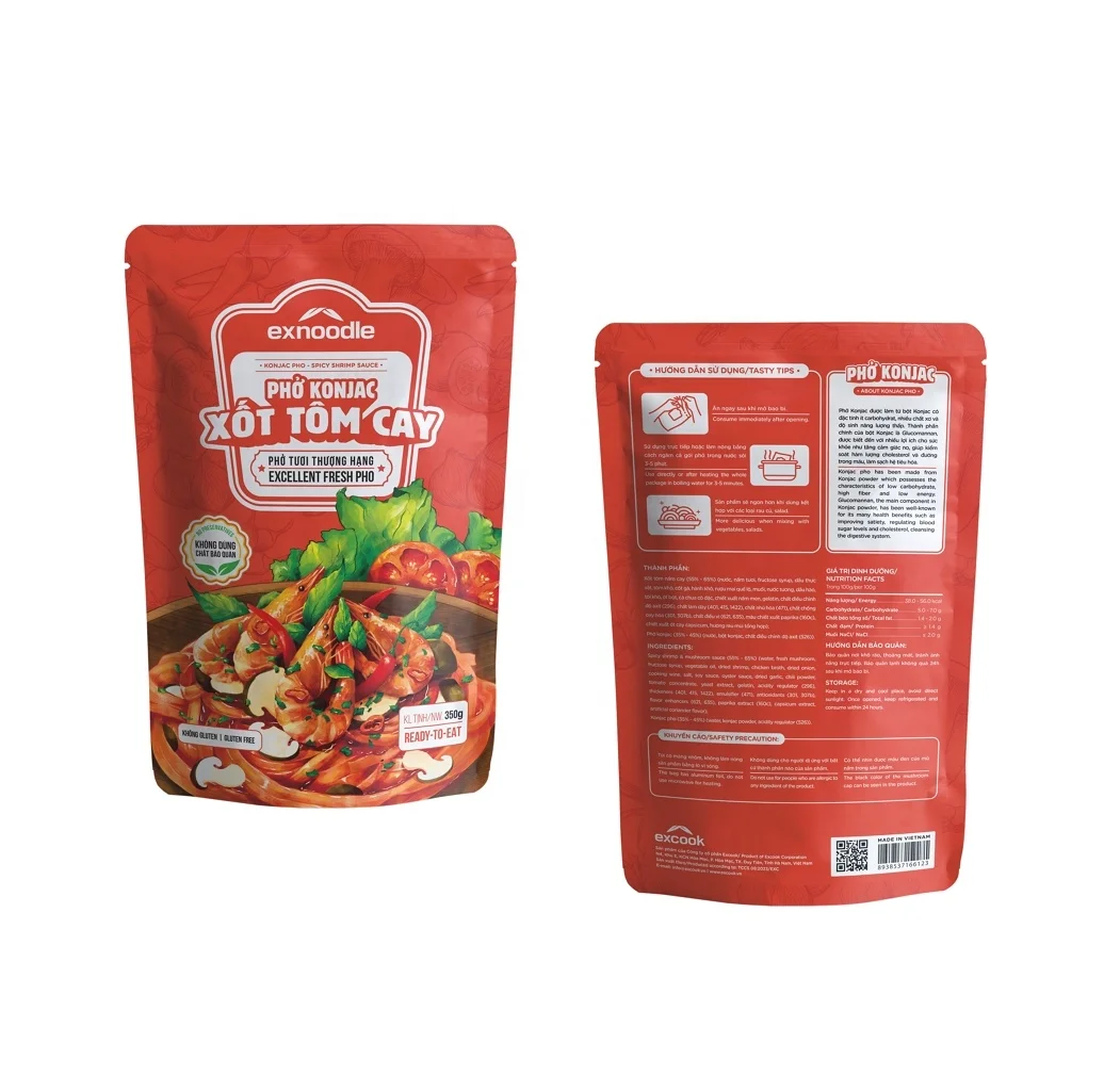 Pouchs/ Konjac Pho-острый соус из креветок вьетнамская Традиционная пища лапша быстрого приготовления для продажи высокое качество