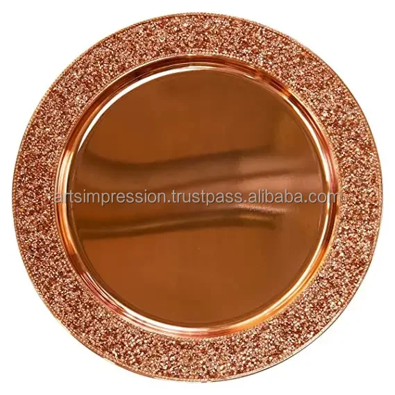 Best Selling Metal Charger Plates High Standard Nice Quality Decorative Design Tableware for Dinner & Dish Usage high standard