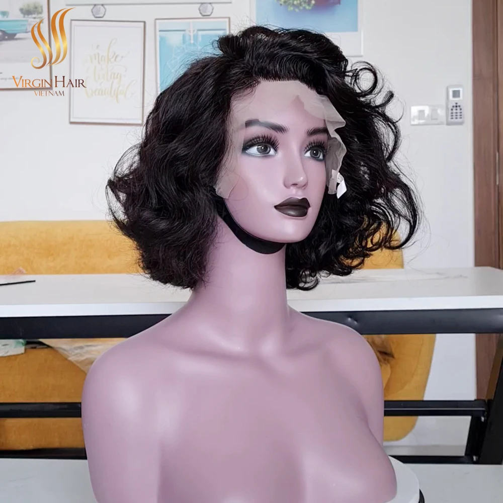 [ Wholesale Wig 2022] 100% Real Human Hair Wig With HD Lace 13x4 Frontal Wigs From Virgin Hair Vietnam Best Price