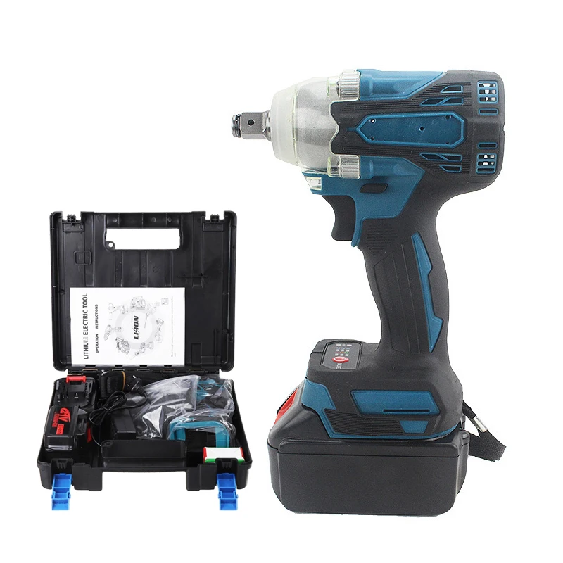 MKT 18V 25mm Wireless Impact Power Wrench Rechargeable Electric Tool with 300 Max Torque 21V Rated Voltage