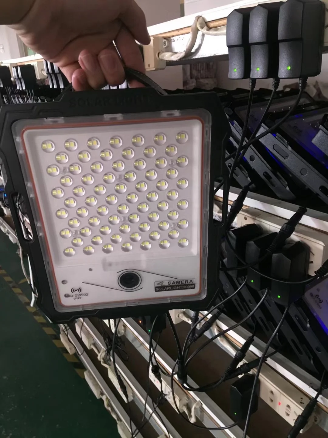 Waterproof IP67 Outdoor Solar Flood Light Aluminum 300w LED Solar Garden Light with Camera