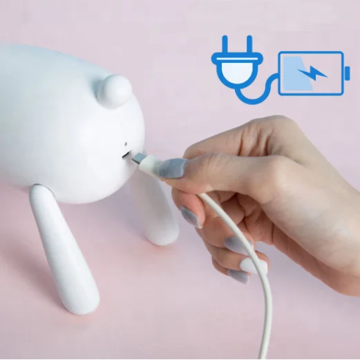 Unbelievable Deer Shaped White and Brown LED Desk Lamp with USB Charging Port for Reading Books