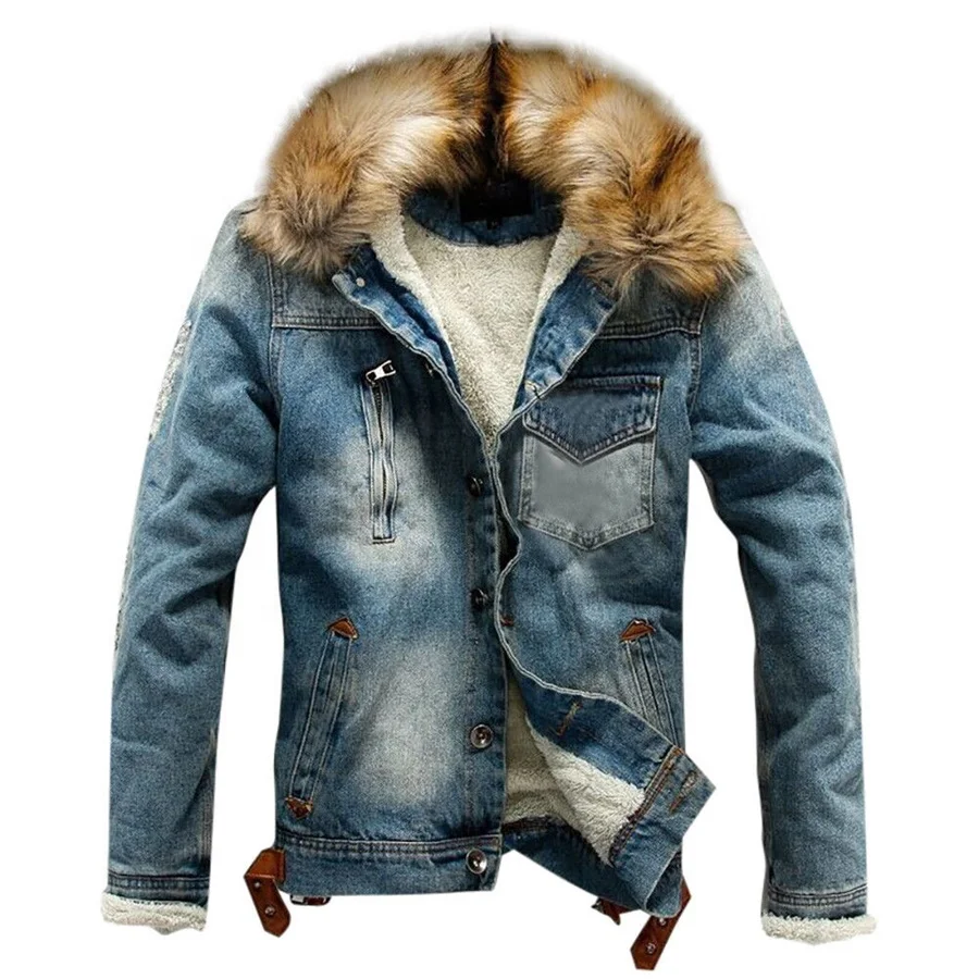 Men denim jacket oem autumn winter jacket mens elastic stretch jean Jackettes for men