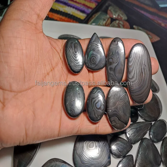 Натуральный Psilomelane кабошон драгоценный камень черный мерлинит ручной работы свободный для ювелирных изделий