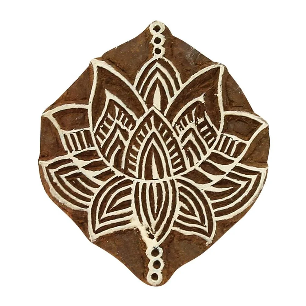 Decorative Small Floral Designs Wooden Stamp