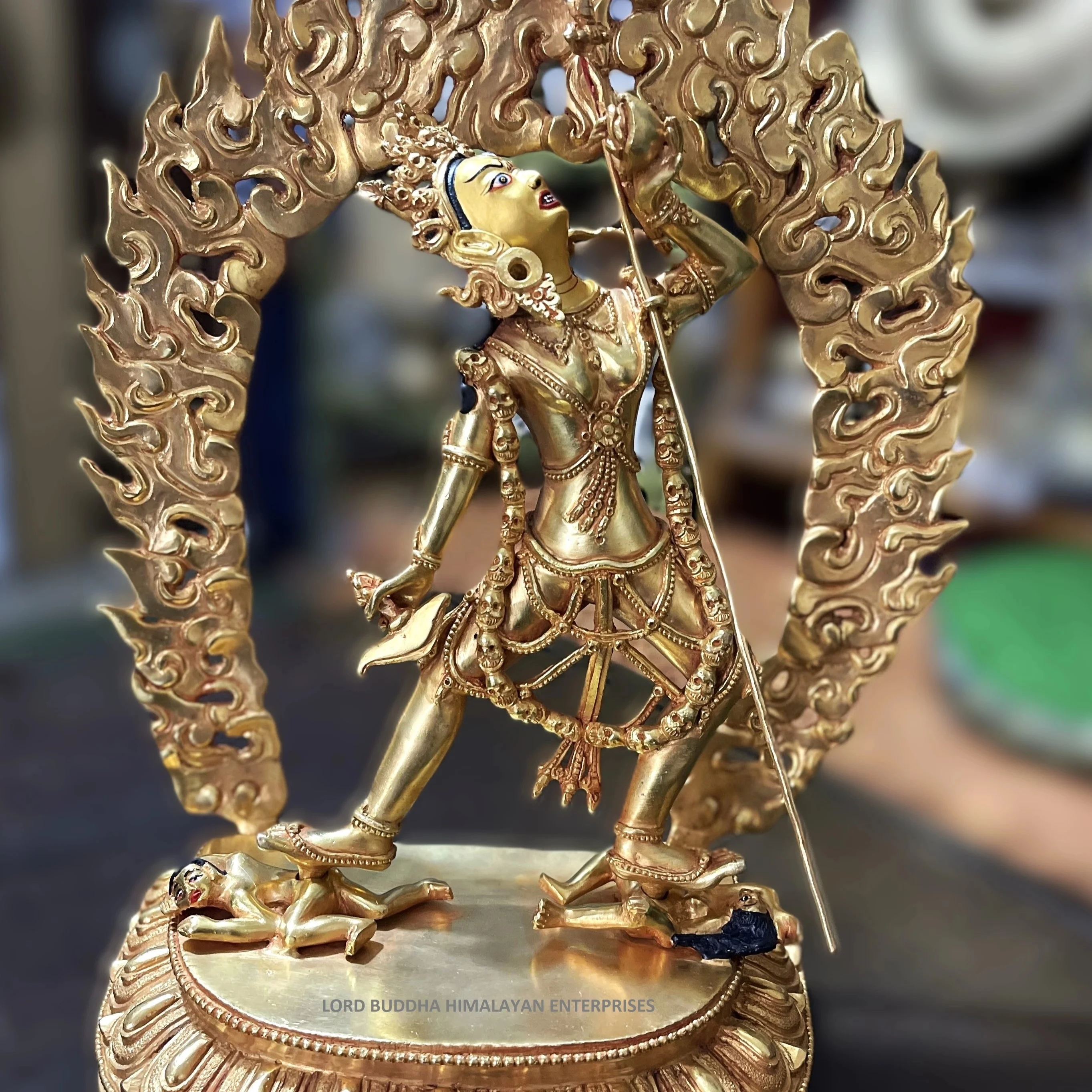 A Modern Statue (Lord Bajrayogini) Made Of Real Brass Metal Made in Nepal