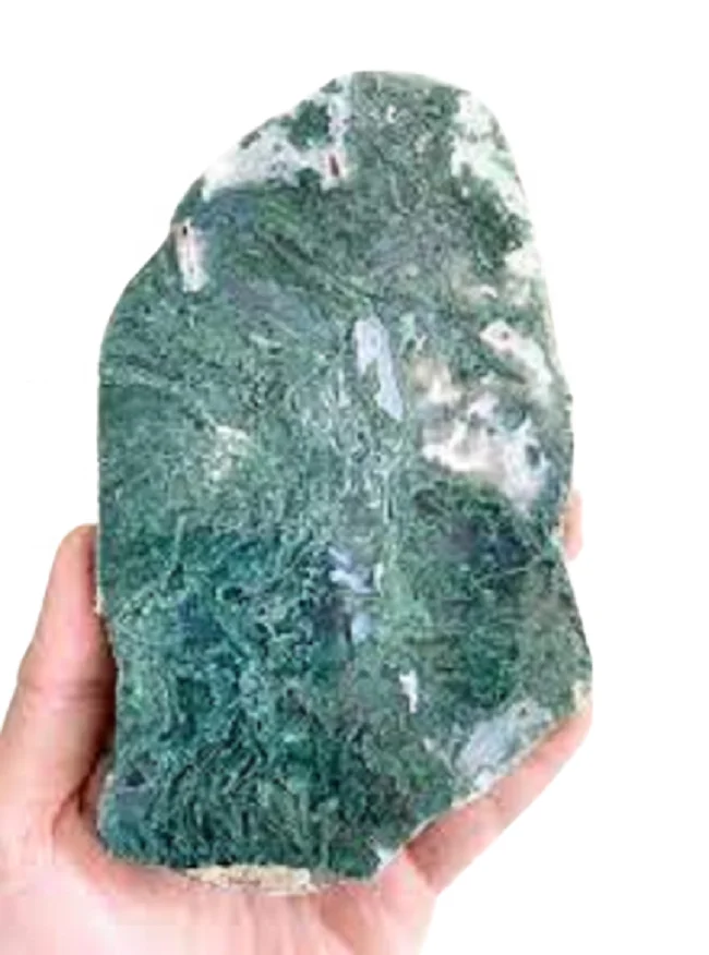 natural stone slab Moss agate stone tiles Slab healing crystal Gemstone Decoration Wall Panel home decoration Tile