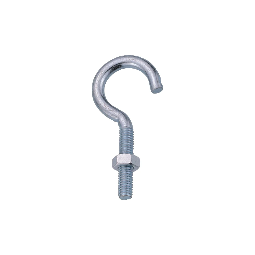 Customizable Finishes Machinery Threads Zinc Plated Steel Clothes Line Hook Screw in J Cup Hook