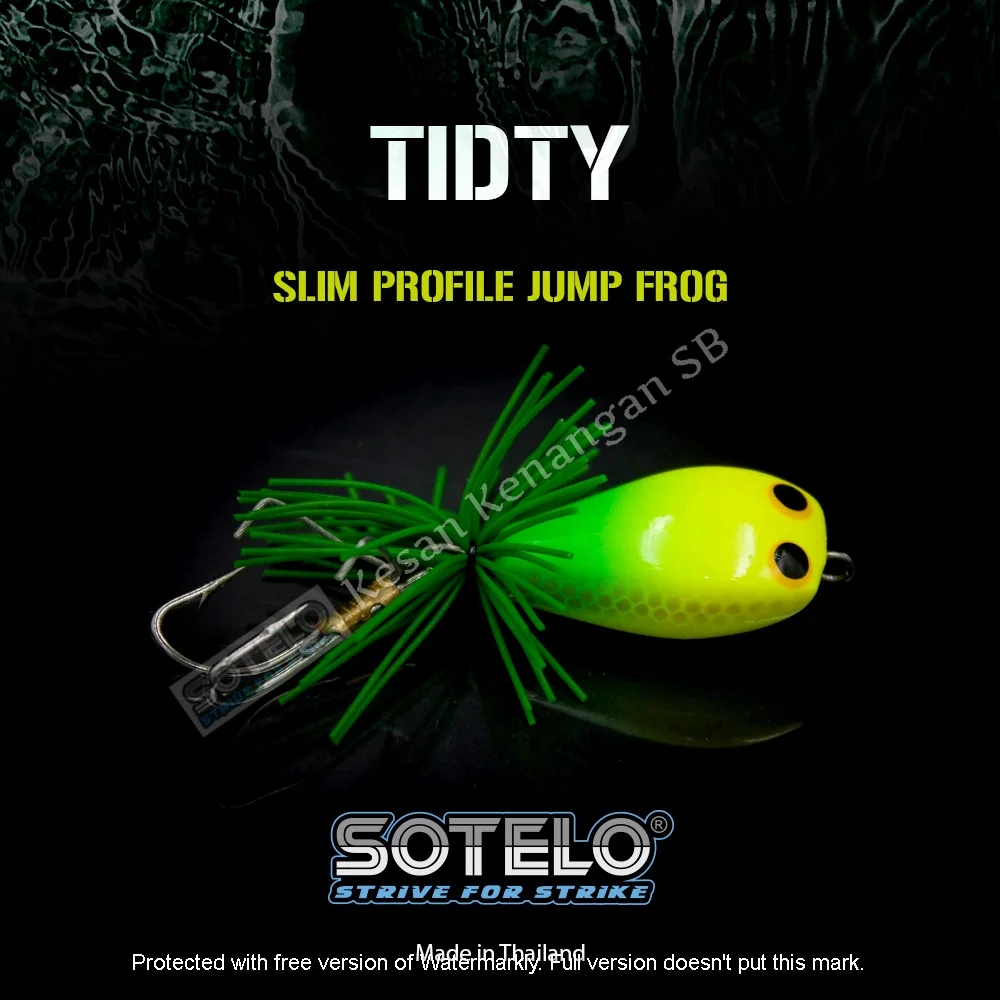 Tough Quality of Sotelo STLTT Jump Frog Tidty, 35mm , 6g Fishing Lures, Jump Frog Lures