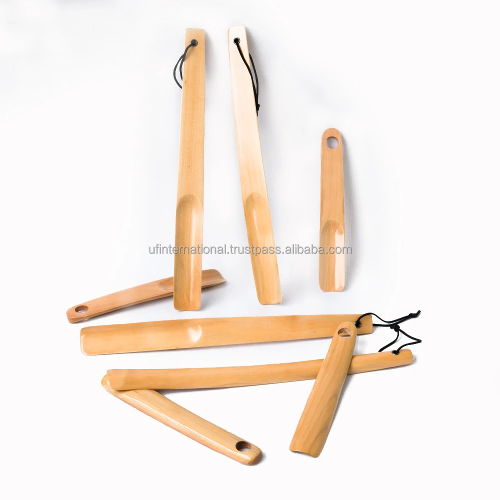 Деревянный обувной рожок с длинной ручкой деревянный для обуви мужчин детей женщин натурального дерева и мелких предметов