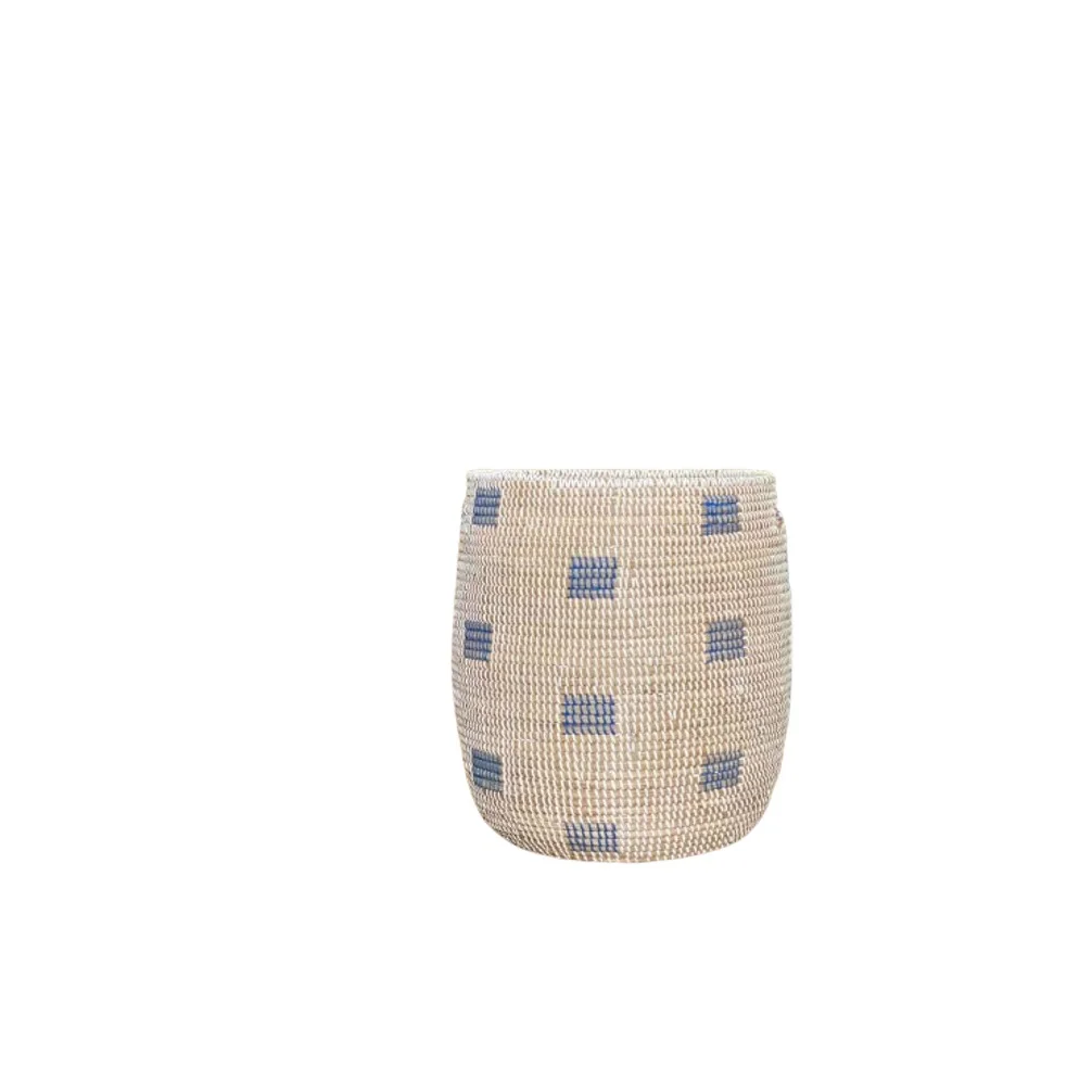 Woven Basket Sustainable Wholesales Seagrass Basket  BELLY BASKET WITH LID Home decor Handicraft in Vietnam