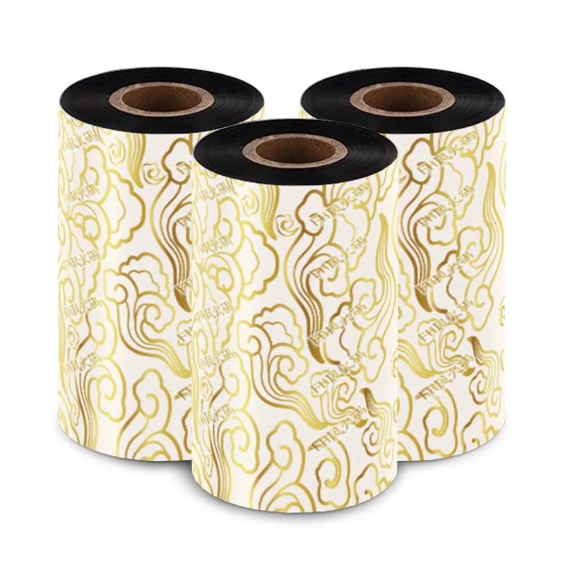 High Quality Thermal Transfer Print the Original Carbon Tape Wax Ribbon Carbon Black Ribbon for zebra Suitable for zebra Printer