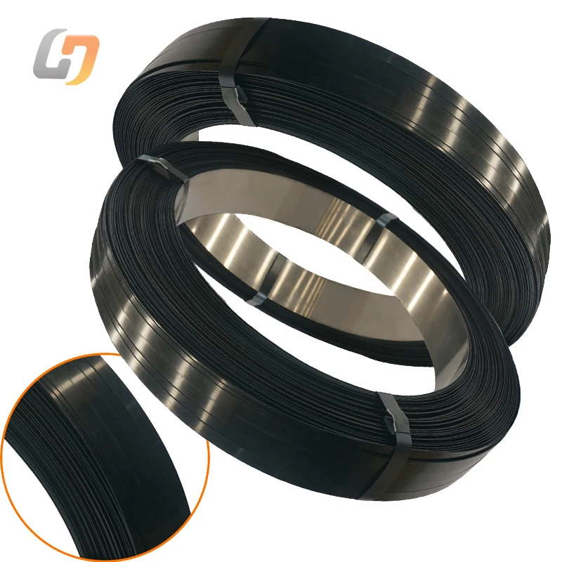 black painted steel strapping waxed metal strapping 50kgs per coil 800-850Mpa band packing regular duty packing band for factory