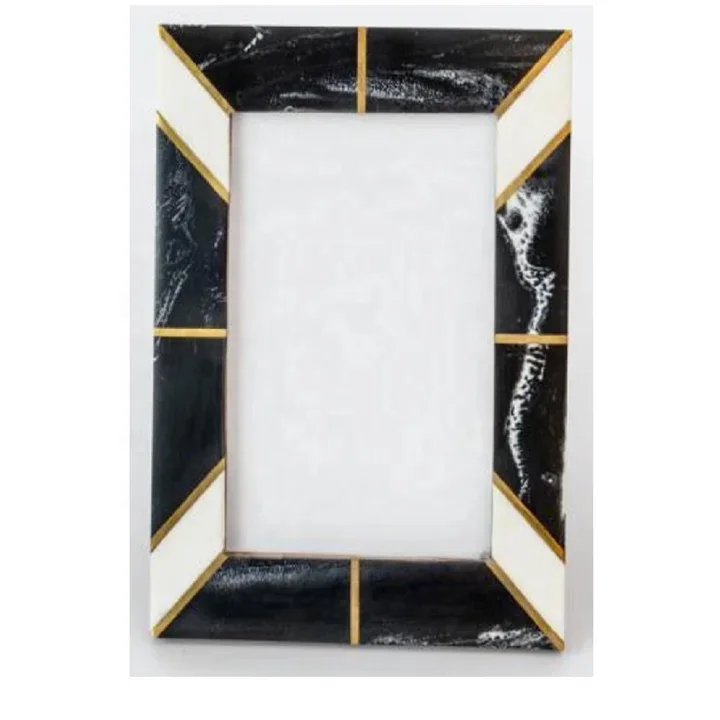 BLACK AND OFFWIGHT RESIN DESIGNER PICTURE FRAME HOME DECORATION PHOTO FRAME EPOXY RESIN CRAFTS WALL ART FRAME BY ROYAL DECOR MAR