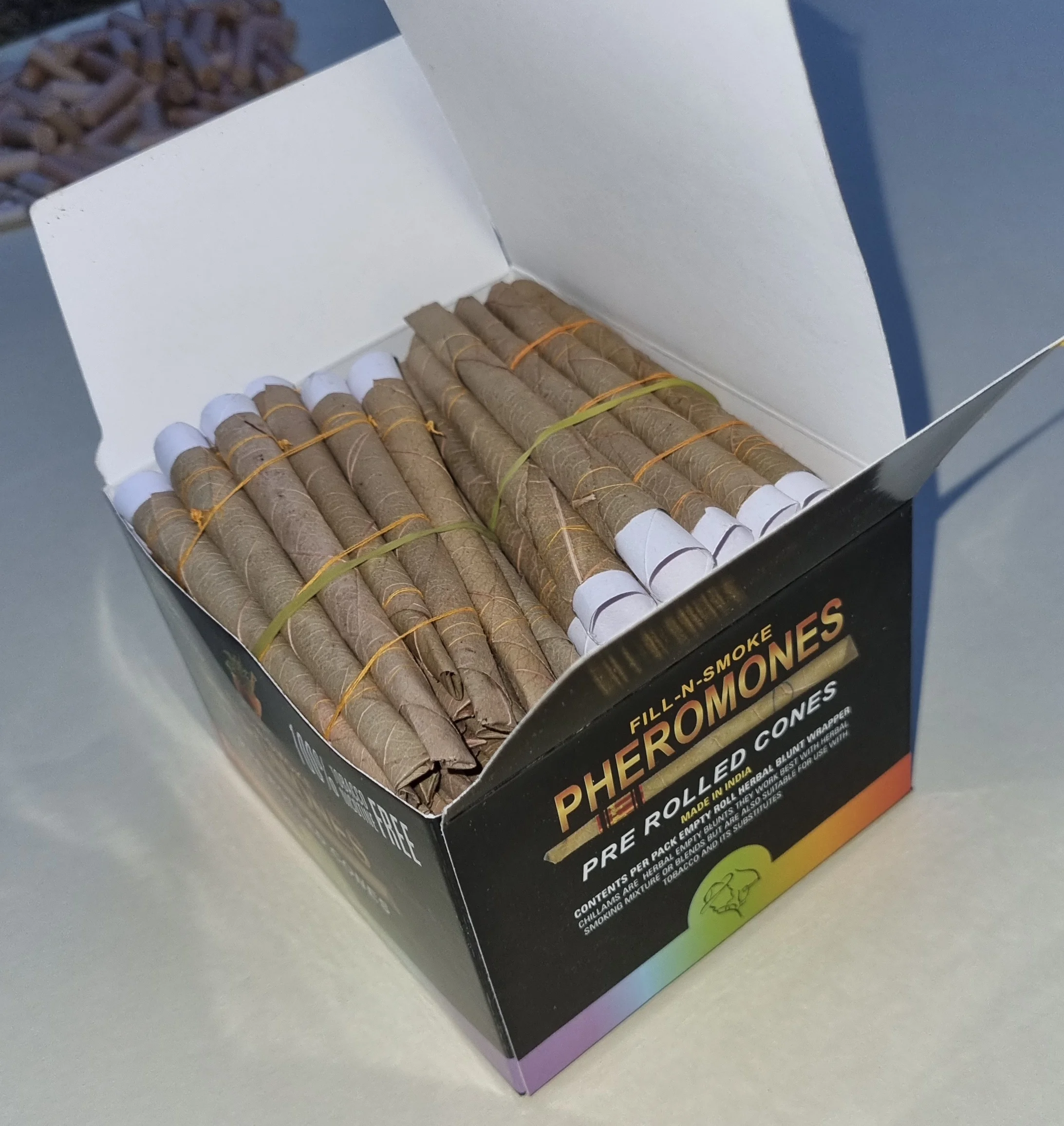 UNFILTERED 88 mm and 110 mm pre rolled tendu cones Unfiltered Tendu or Coromandel Pre rolled leaf and cones OEM Pre rolled tendu