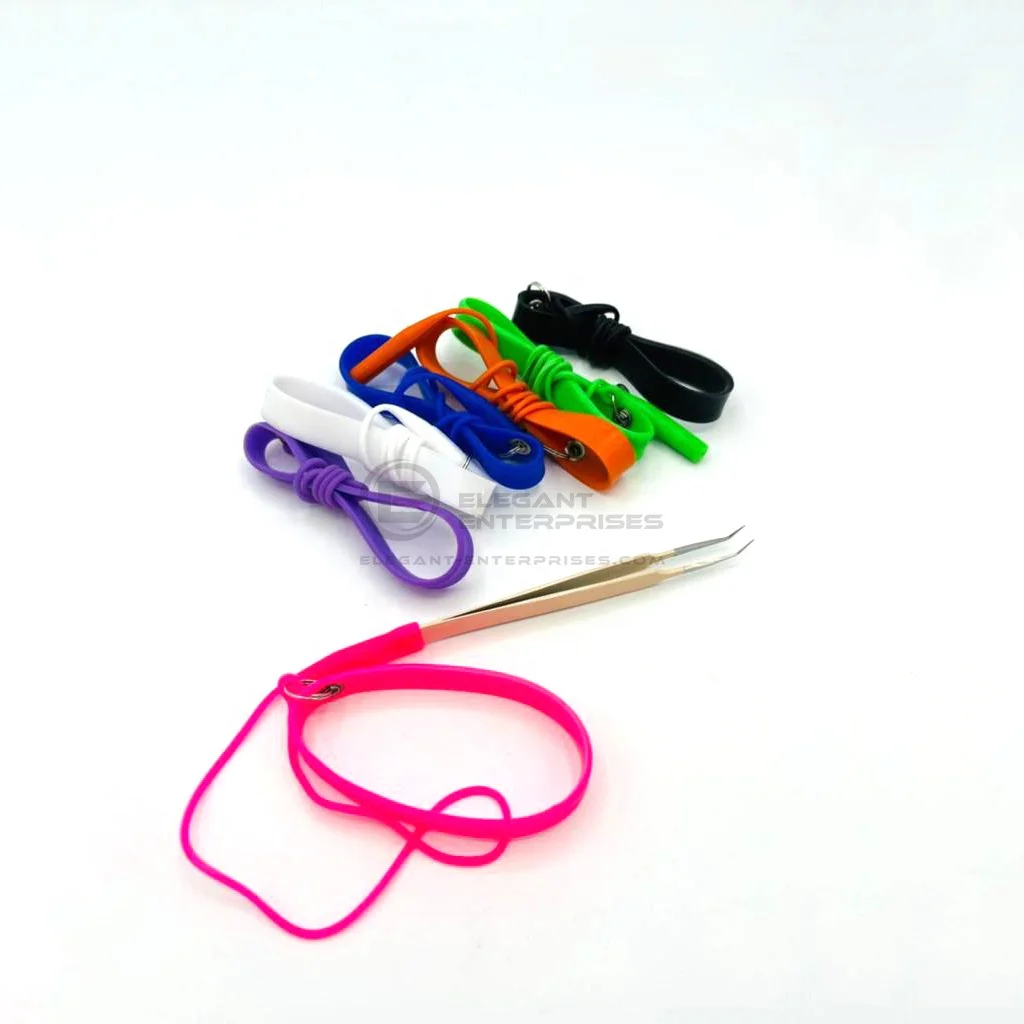 Solid Custom Logo Professional Eyelash Tweezers Holders Bracelets Silicon Rubber Wrist Band Tweezers Protector without Tweezer