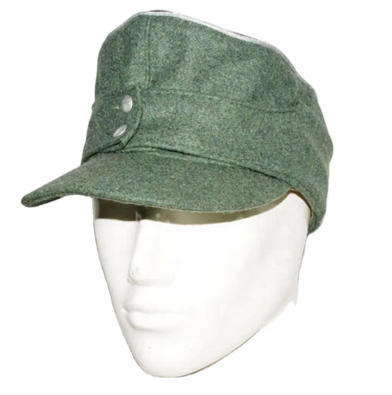 WWII German Officer M43 Field Wool Hat German Military Hat ww2 German Visor Hat Vailabe in Pure Cotton and Easy to wear
