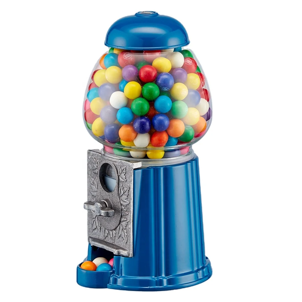 Kwang Hsieh 9 Inch Die Casting Coin Operated Custom Blue Vending Candy Gumball Machine