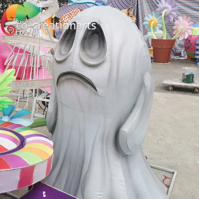 Festival outdoor park decoration silk Halloween theme lantern