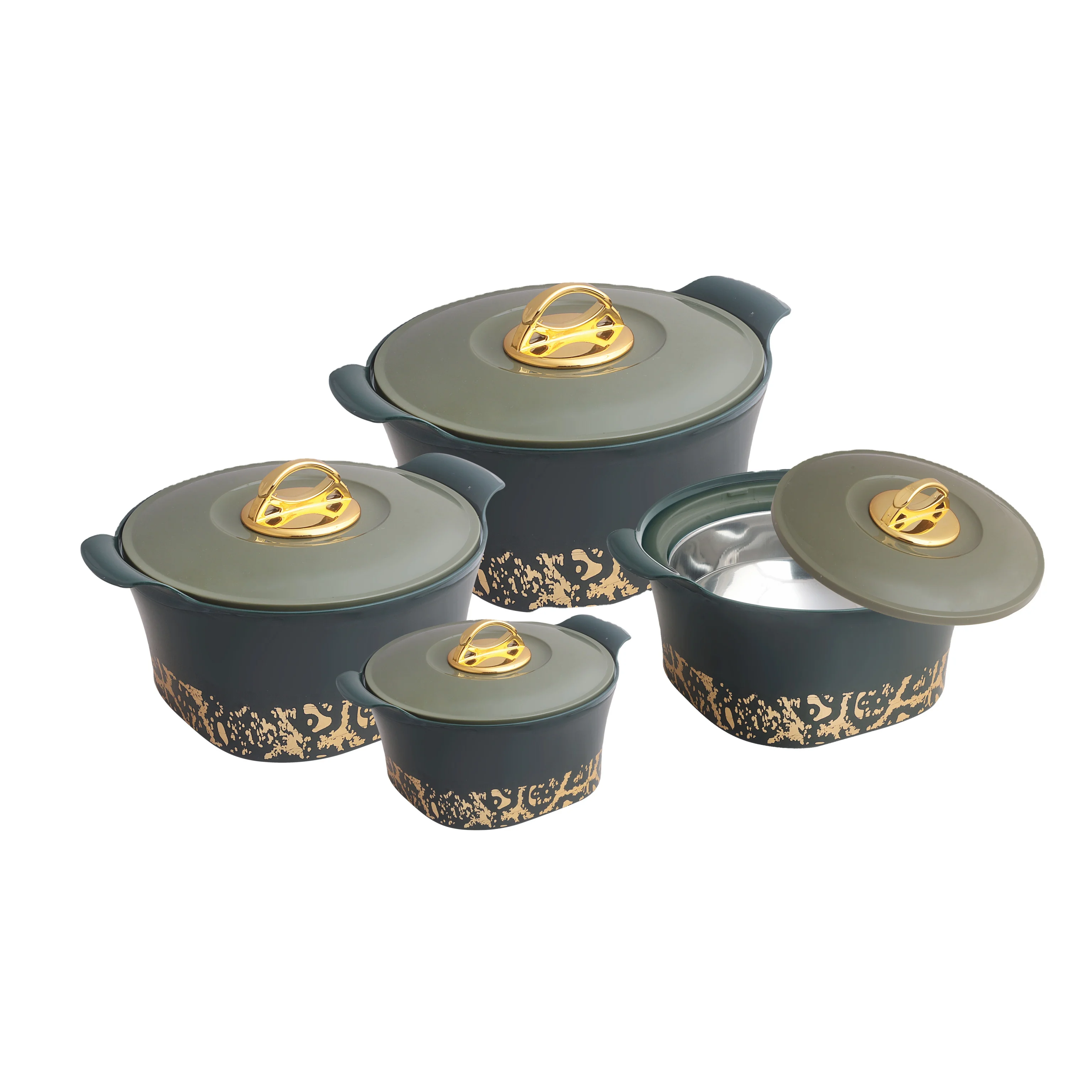 Goldy Food Warmer Hot Pot 4 PC Set Casserole For Catering Buffet Available In Different Size