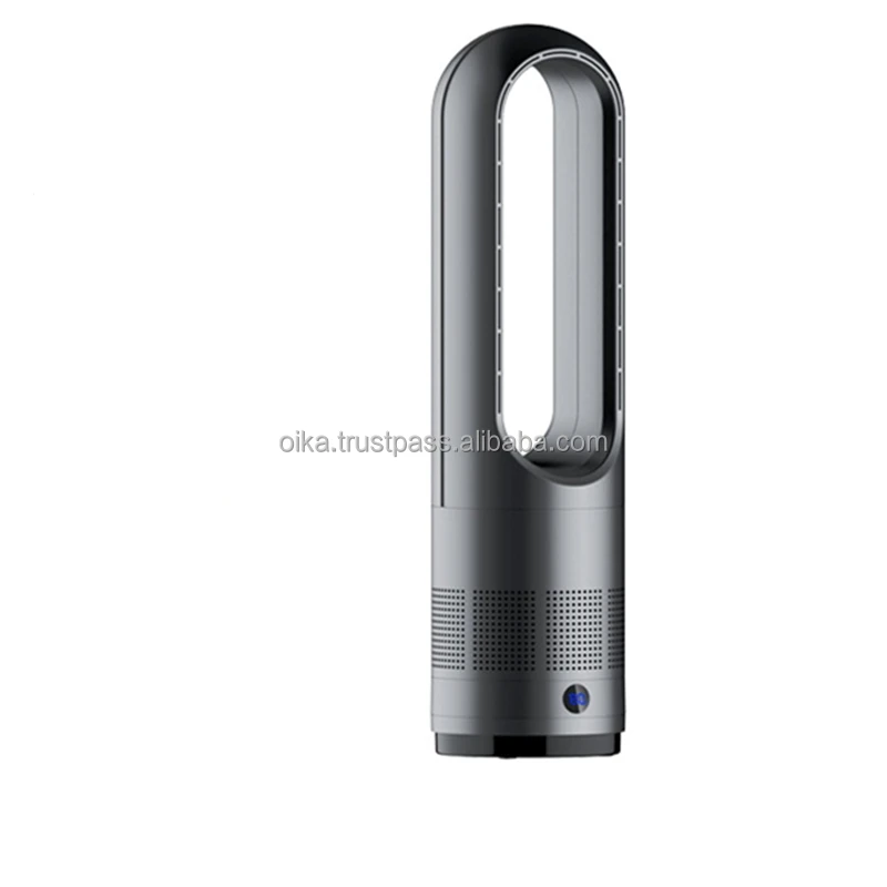 Bladeless Electric Fan New Indoor Air Purification Cycle Dual-Use Cooling Heating Floor Installation Metal Household use