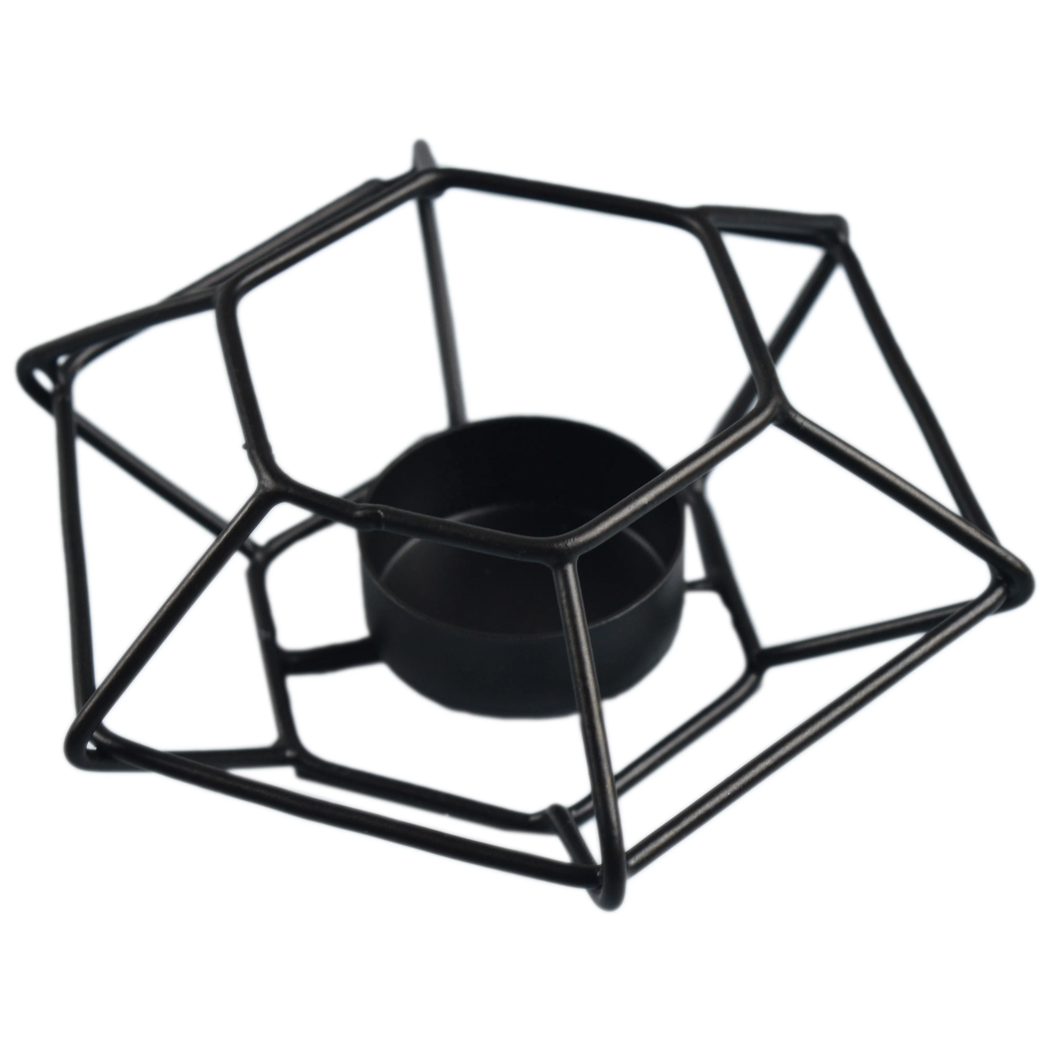 Single Colored Tea Light Holder With Black Painted Finishing Design Candle Holder Best for Home Tableware Decor Design